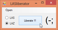 The GUI version of the LASliberaor has a simple and easy-to-use interface.