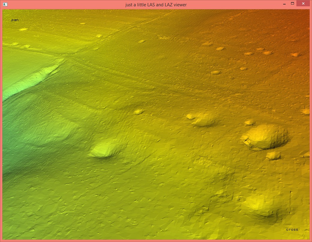 Close-up in lasview on the bumbs in the ground.